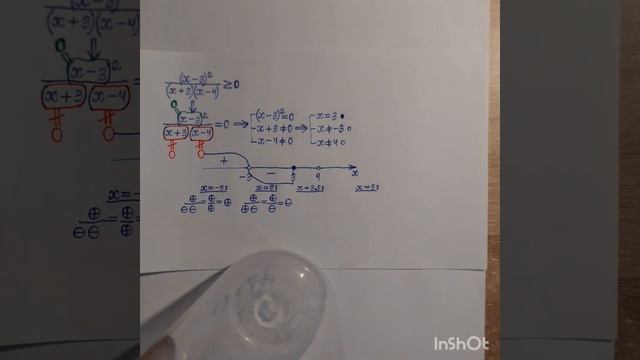 Дробно-рациональное неравенство (с числителем и знаменателем 2-ой степени (х²)). смотреть онлайн