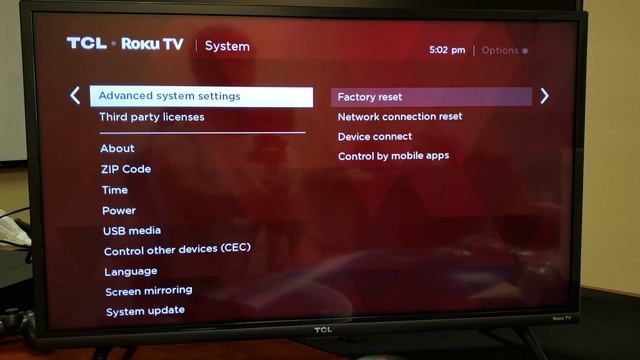 TCL Roku Smart TV : How to Factory Reset or Reset Only TV Audio/Picture Settings смотреть онлайн