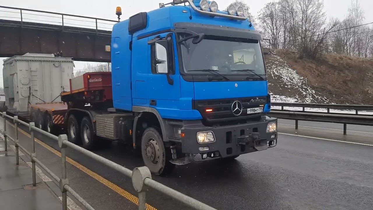 Негабарит77. Перевозка буровой и трансформатора смотреть онлайн