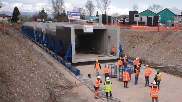 Timelapse construction du passage souterrain en gare d'Annemasse (format court) - CEVA France смотреть онлайн