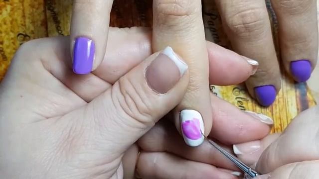 Дизайн в технике АКВАГЕЛЬ. Покрытие гель-лаком. смотреть онлайн