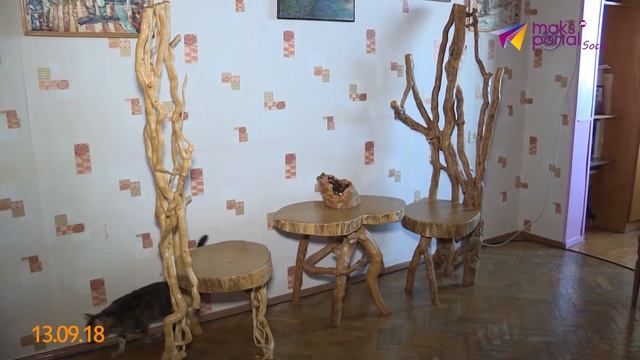 Произведения искусства из корней и коряг создает мастер в Сочи смотреть онлайн