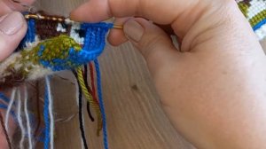 Вязаные тапочки "Зимняя сказка "??? Тунисское вязание +спицы