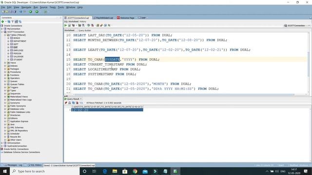 Date and Time functions in Oracle explained with Various Examples || Oracle Database Tutorial смотреть онлайн