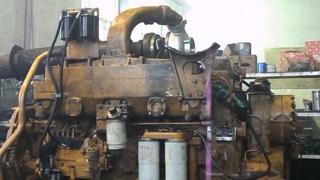 Обкатка мотора Komatsu SA6D155-4 после капитального ремонта смотреть онлайн
