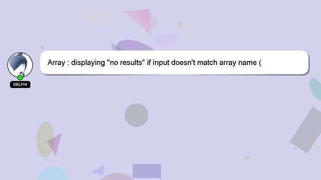 Array : displaying "no results" if input doesn't match array name (javascript) смотреть онлайн