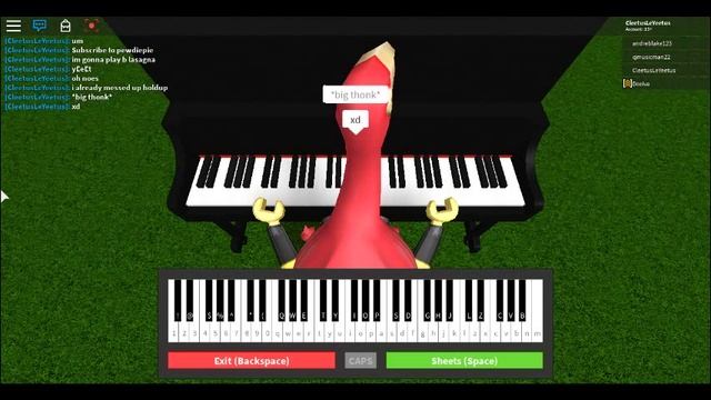 Roblox Piano| B*tch Lasagna PewDiePie [Sheet In Desc] (Subscribe To Pewdiepie)