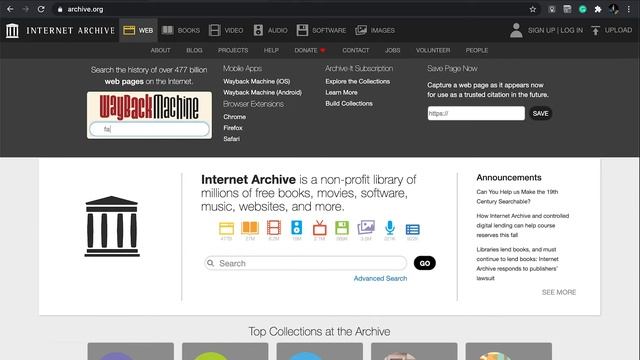 WWW:Archive.org смотреть онлайн