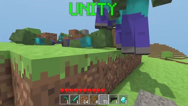 Minecraft Unity vs Java смотреть онлайн