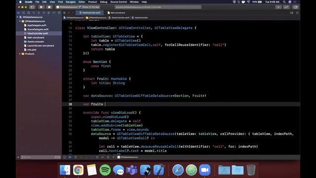 Diffable Data Source (Swift 5, Xcode 12, TableView) - iOS 2020 смотреть онлайн