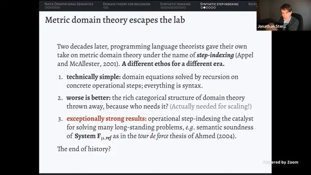 Jonathan Sterling: "Synthetic Domains in the 21st Century" смотреть онлайн