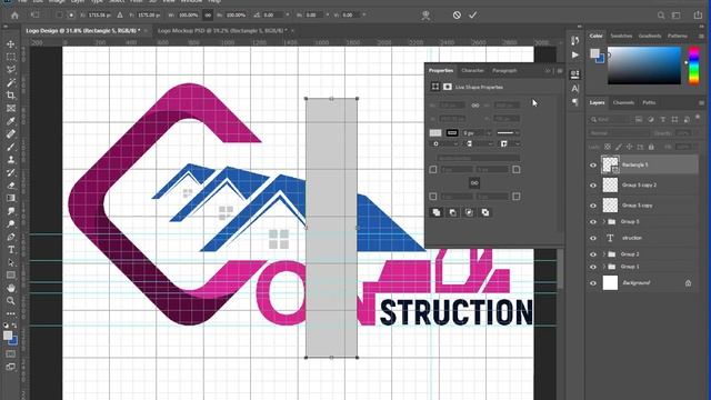Photoshop Logo Design Tutorial: Construction Company - Contractor - Handyman Logo Design смотреть онлайн