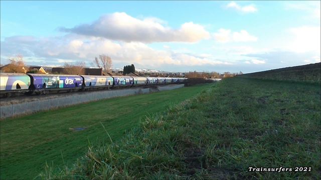 GBRf Class 60 & 66 No's. 60056 & 66741 on 6E17 Liverpool Biomass Tml - Drax Aes on 23.01.21 HD смотреть онлайн