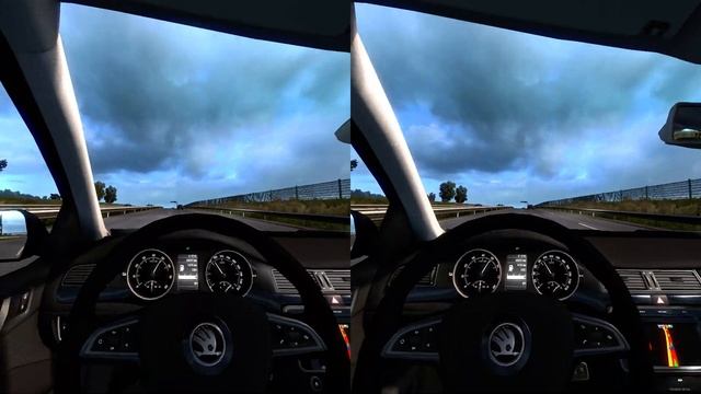 ETS2 VR BETA OCULUS GAMEPLAY [3D VIDEO FOR GOOGLE CARDBOARD] смотреть онлайн