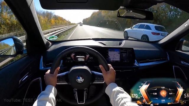 2022 BMW X1 sDrive18d U11 150 PS TOP SPEED AUTOBAHN DRIVE POV