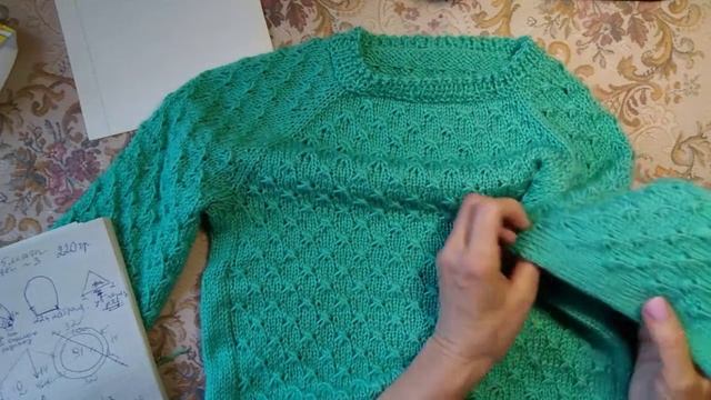 Кофточка для девочки 10 - 12 лет регланом сверху//азиатский росток__подрезы. смотреть онлайн