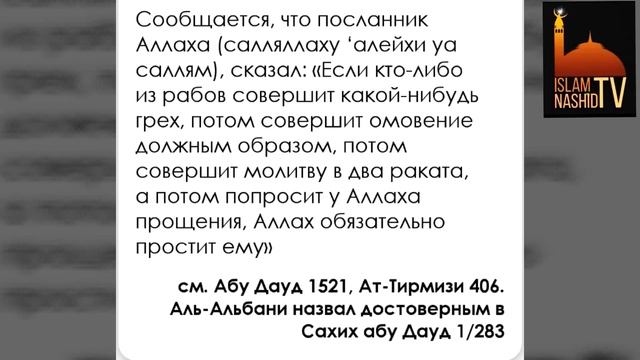 Читай намаз если согрешил / Хадис Ат - Тирмизи /Напоминание братья и сёстры смотреть онлайн