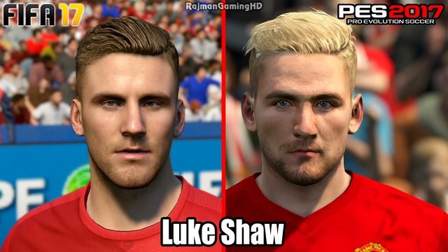 FIFA 17 vs PES 2017 - Manchester United Face Comparison (PS4) @ 1080p HD ✔ смотреть онлайн