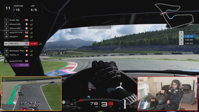 GT Sport / Daily Race B / Cockpit cam / Ferrari 458 / 5 laps Redbull Ring / 17 Feb 2022 / B Class смотреть онлайн