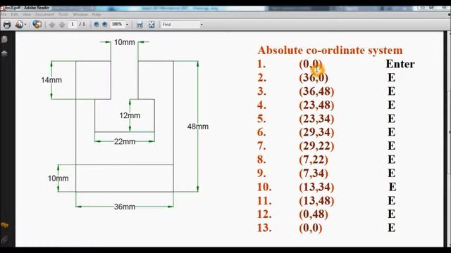 AutoCAD 2015 tutorials:basics line and trim command in Absolute co ordinate system[Hindi] смотреть онлайн