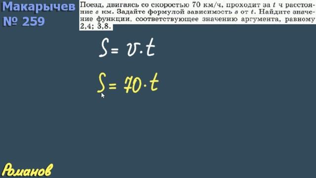 259 ГДЗ по алгебре 7 класс Макарычев - что такое функция смотреть онлайн