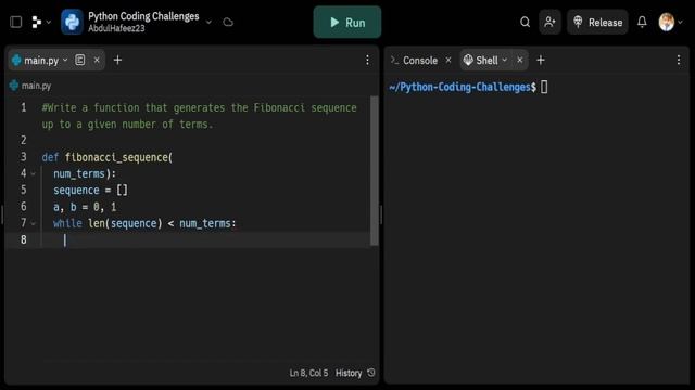 Python Coding Challenge: Fibonacci Sequence смотреть онлайн