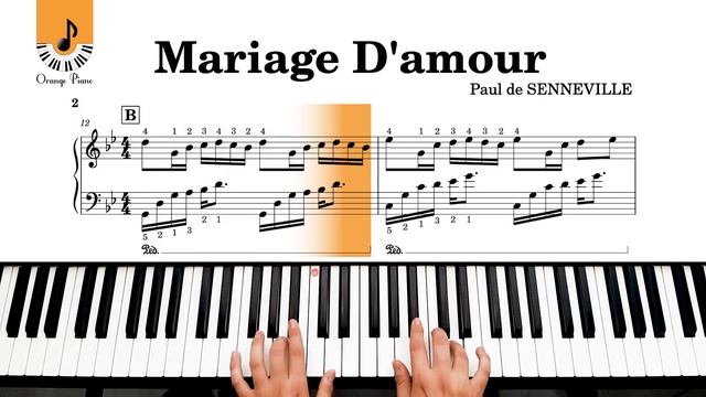Mariage d'Amour - Paul de Senneville | Piano Tutorial смотреть онлайн