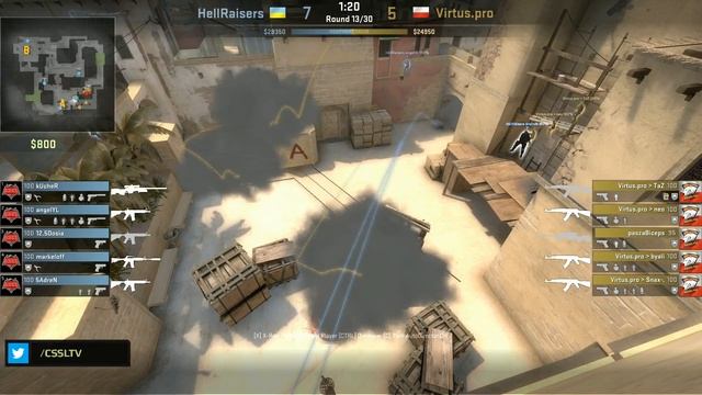 HellRaisers vs Virtus pro, Fragbite Masters S2 lb final, Group C map mirage смотреть онлайн