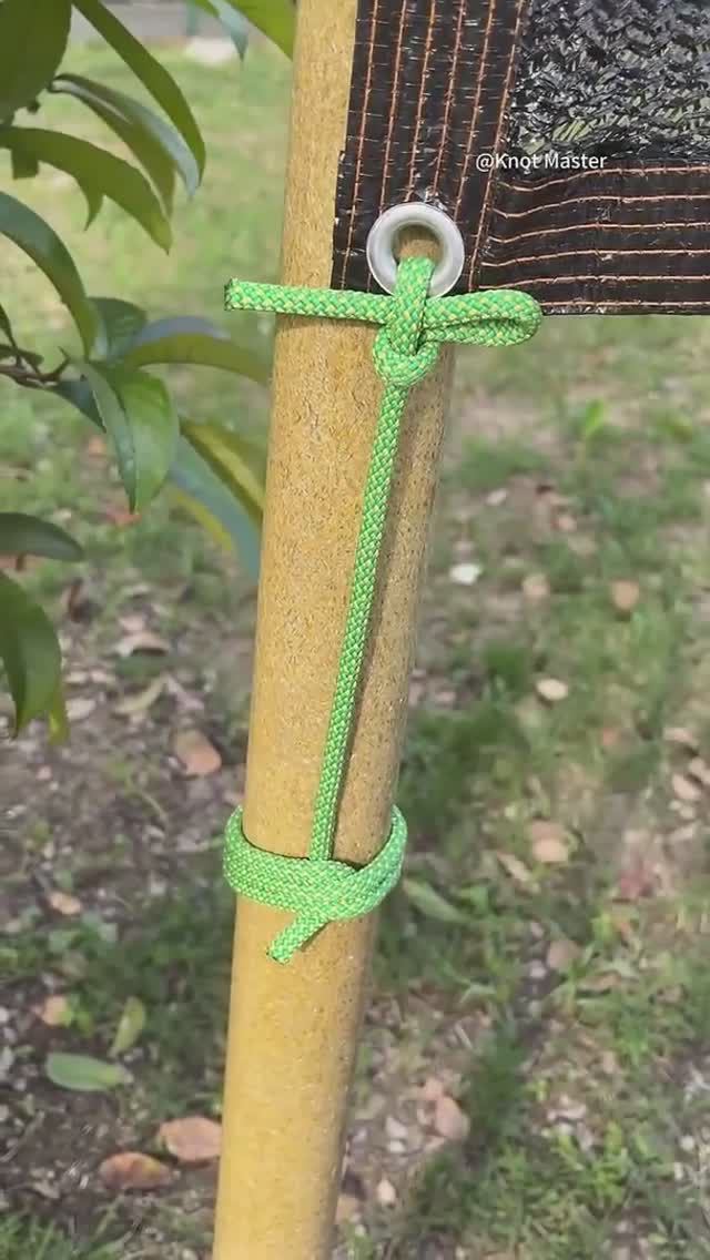 Как завязать узел на креплении тента?