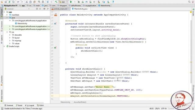 Create AlertDialog With Custom Layout Programmatically смотреть онлайн