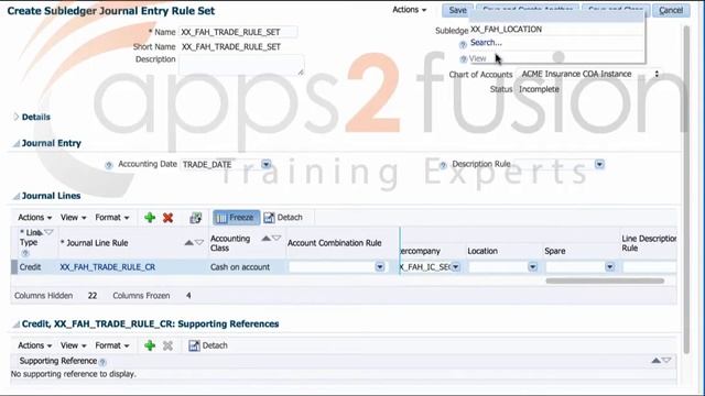 Fusion Accounting Hub - Journal Entry Rule Set смотреть онлайн