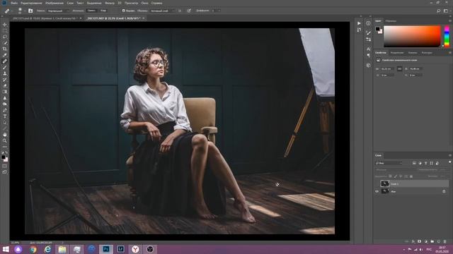 Ретушь (обработка) студийного портрета /studio portrait retouch смотреть онлайн