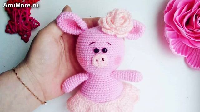 Амигуруми: схема Свинка Пухля. Игрушки вязаные крючком - Free crochet patterns. смотреть онлайн