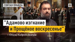 "Адамово изгнание и Прощёное воскресенье": Главные уроки кануна Великого поста — отец Андрей Ткачёв