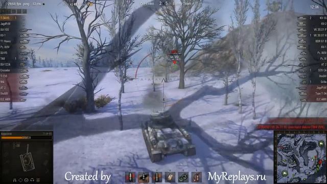 WOT: Arctic Region - T-34-85 - 3 frags смотреть онлайн