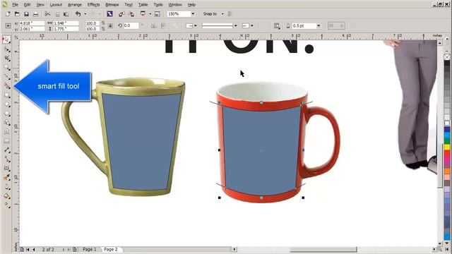 Using Envelope tool in CorelDraw смотреть онлайн