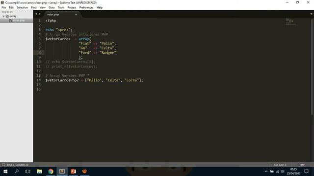 Criando Array utilizando PHP смотреть онлайн