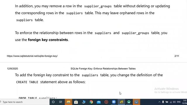 Sqlite Foreign Key constraint смотреть онлайн
