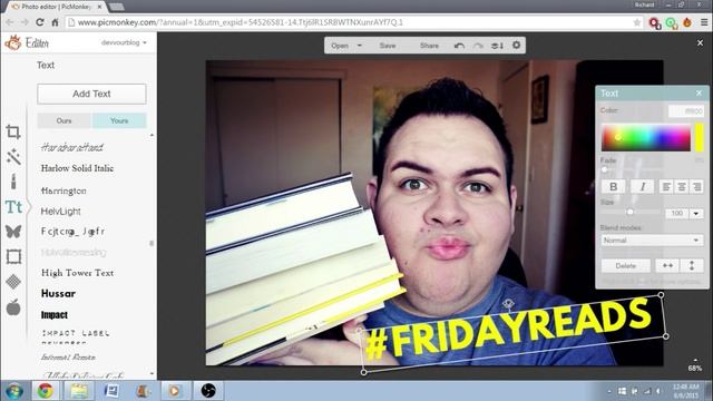 HOW TO MAKE A SIMPLE THUMBNAIL FOR BOOKTUBE! смотреть онлайн