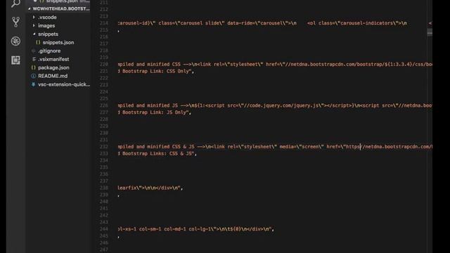 Tweaking Visual Studio Code - Bootstrap 3 Snippet (BS3-CDN) смотреть онлайн