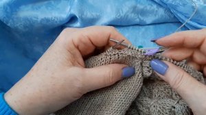 Кеттлёвка горловины спицами по кругу. Мастер класс.