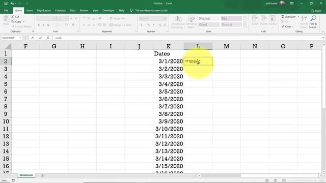 Weeknum function in Microsoft Excel 2019 смотреть онлайн