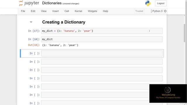 Python Dictionary смотреть онлайн