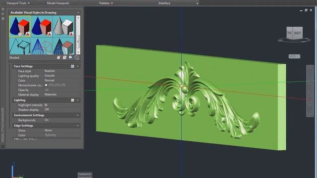 AUTOCAD 2015 CNC VID 046 / 3d cnc relief design смотреть онлайн