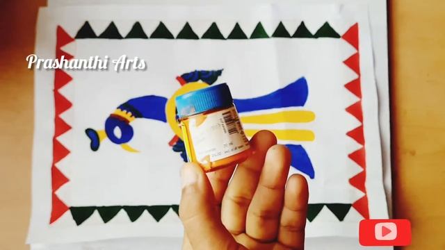 Madhubani painting for beginners in tamil|Indian art form|Mithila Art смотреть онлайн