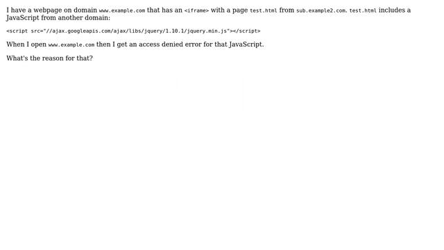 Webmasters: Internet Explorer iframe JavaScript access denied смотреть онлайн