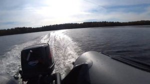 Удивительная лодка !!! Флагман 380 игла , тесты на воде , 15  9.8 и 5 сил.