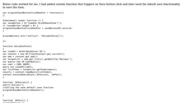 Sharepoint: Problem saving an item when using PreSaveAction with executequery async (2 Solutions!!) смотреть онлайн