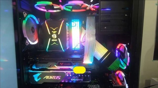 pc mods gpu (graphics card ) holder rgb aura sync 5v3pin 12v4pin