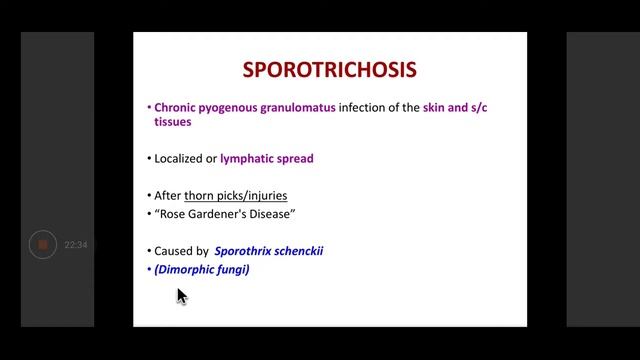 Subcutaneous Mycosis /  Mycetoma MICROBIOLOGY